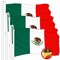 G128 3 Pack: Mexico Mexican Flag | 3x5 Ft | ToughWeave Series Embroidered 300D Polyester | Country Flag, Embroidered Design, Indoor/Outdoor, Brass Grommets